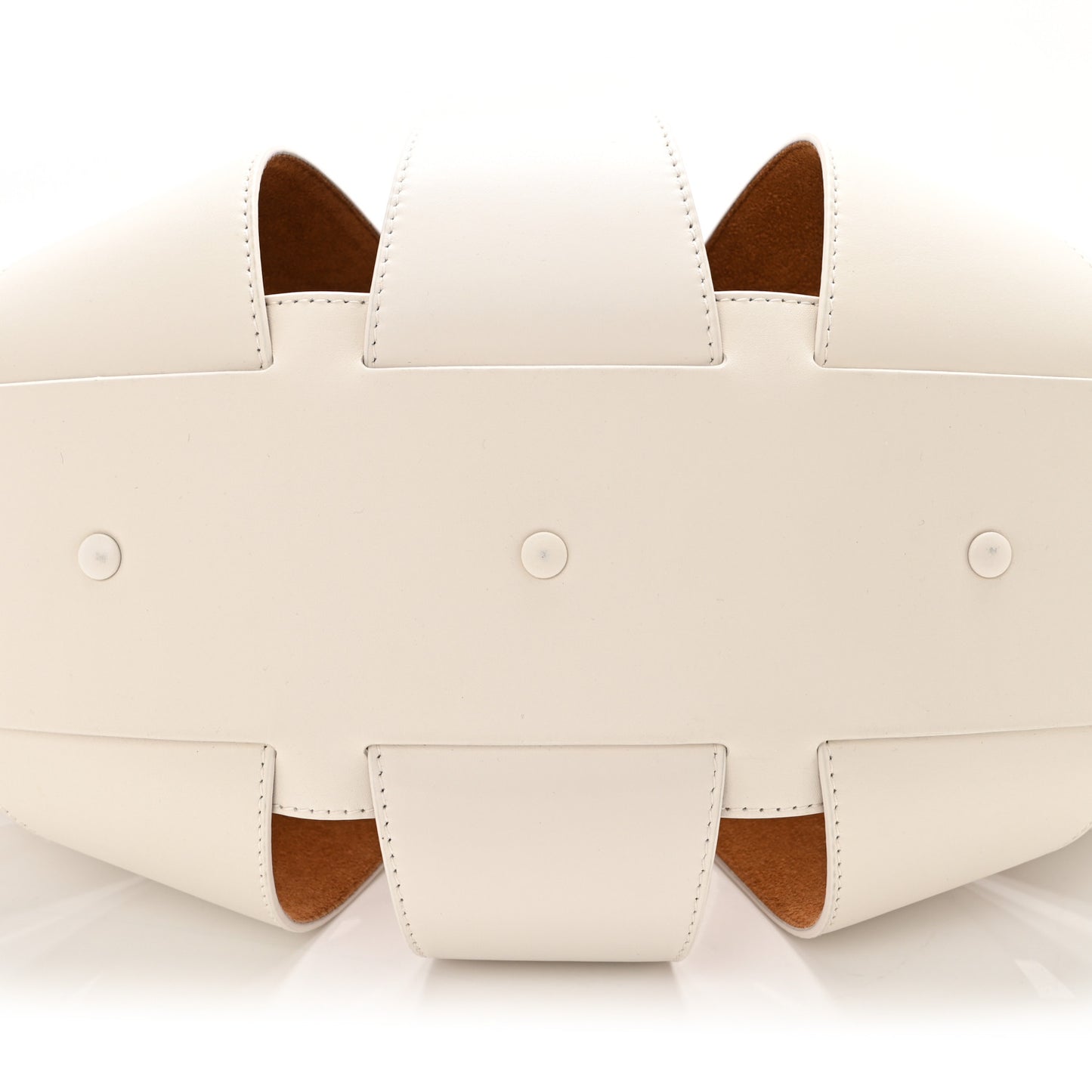 French Calfskin Shell Bag White Frost