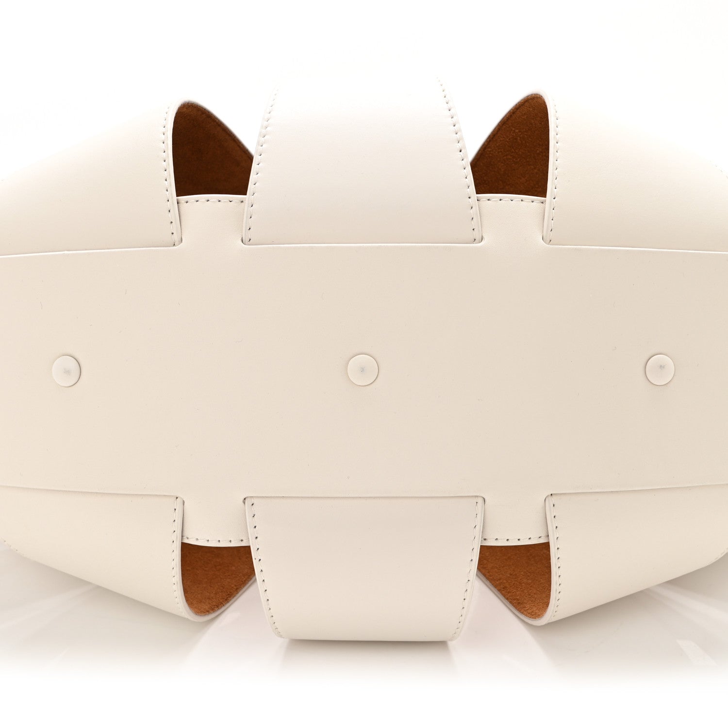 Bottega Veneta French Calfskin Shell Bag White Frost 11 of 11