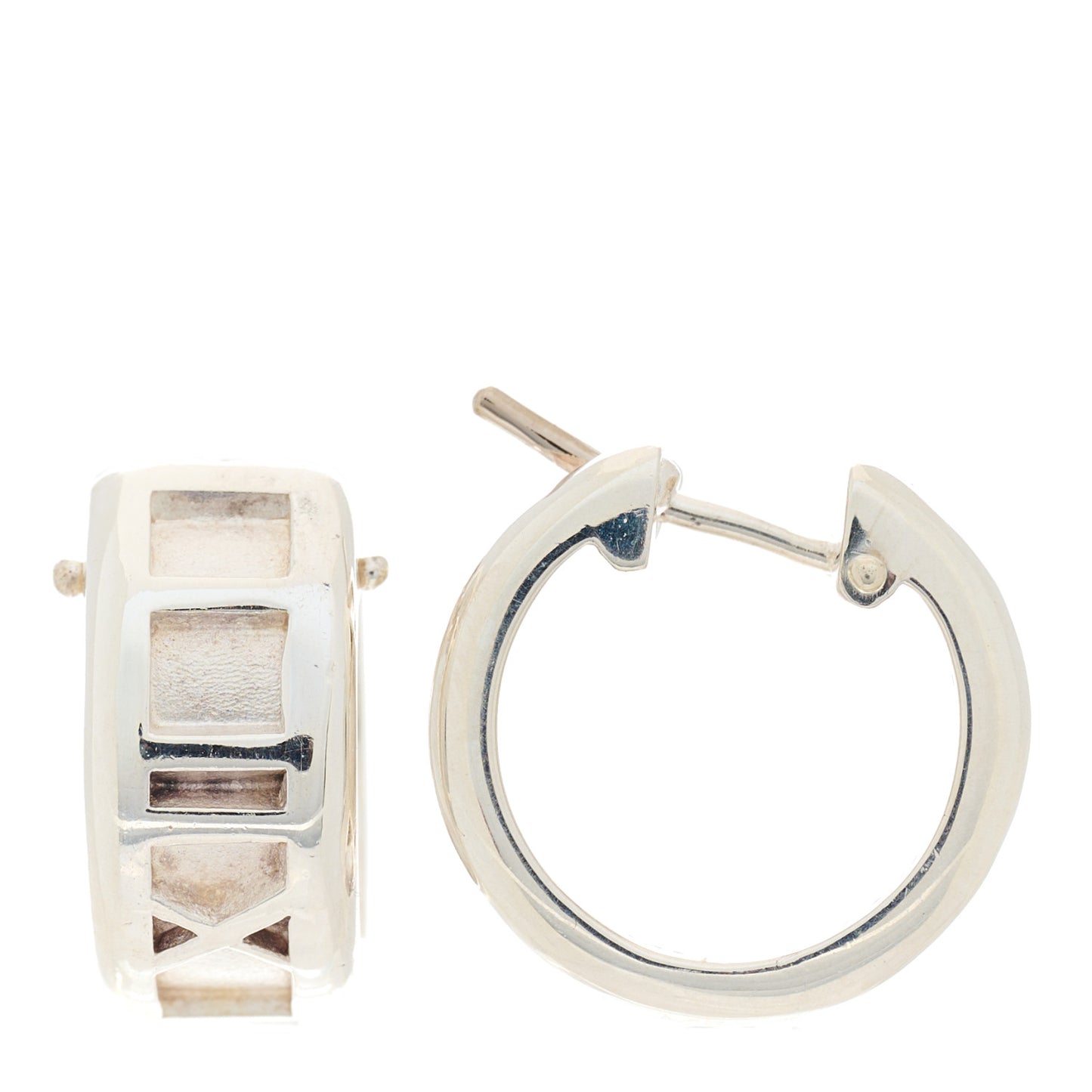 Sterling Silver Small Atlas Hoop Earrings