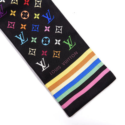 Louis Vuitton Silk Monogram Multicolor Bandeau Black 3 of 3