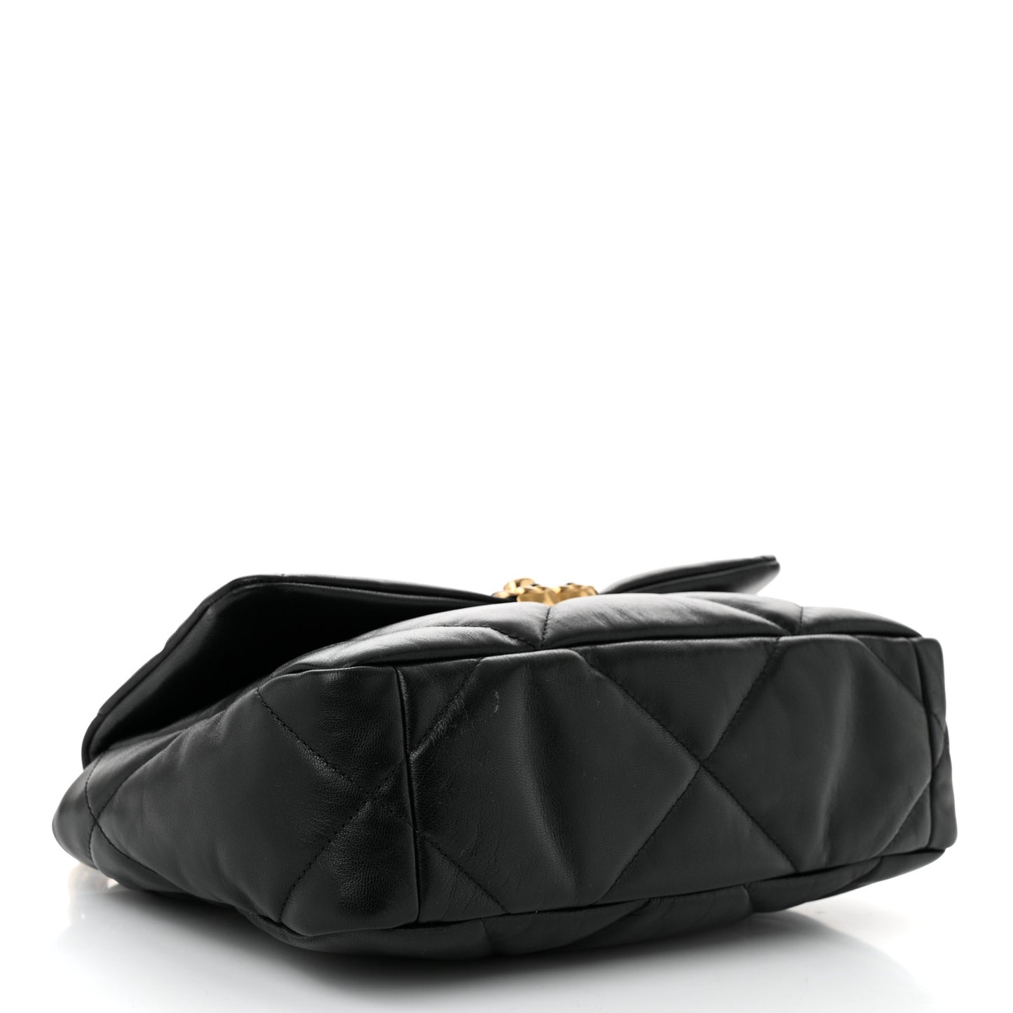 Goatskin Quilted Medium Chanel 19 Flap Black