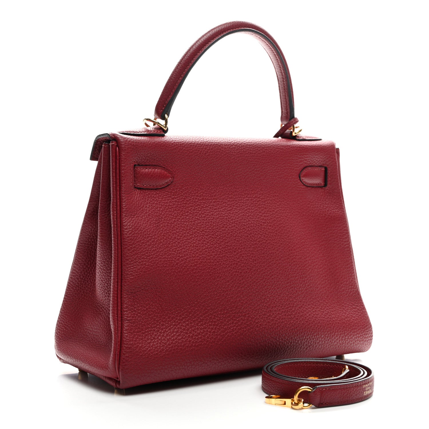 Hermes Togo Kelly Retourne 28 Rouge Grenat 3 of 11