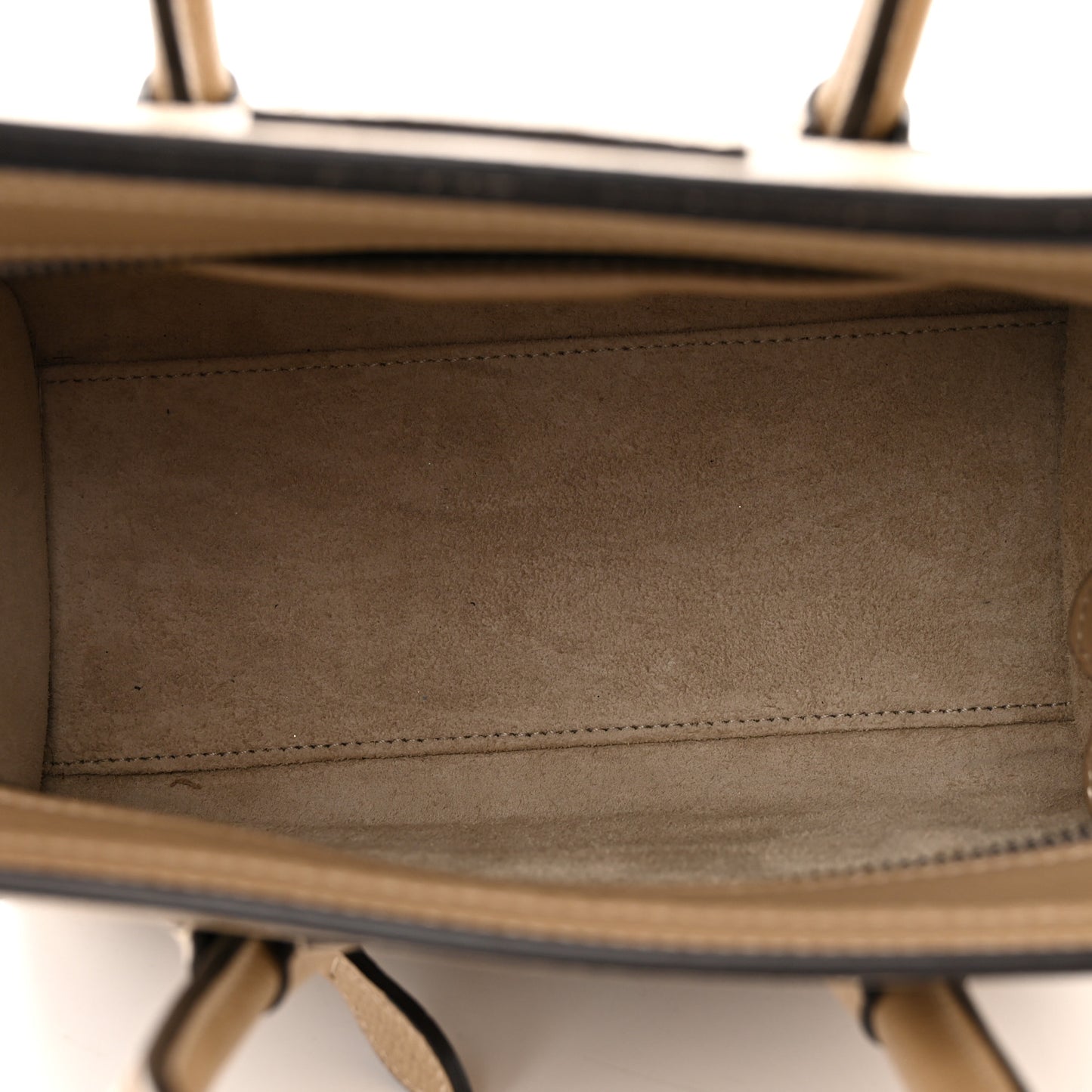 Drummed Calfskin Nano Luggage Dune