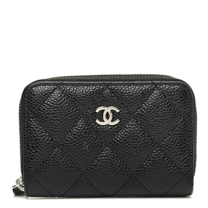 Chanel Caviar Quilted Zip Coin Purse Black 1 of 7