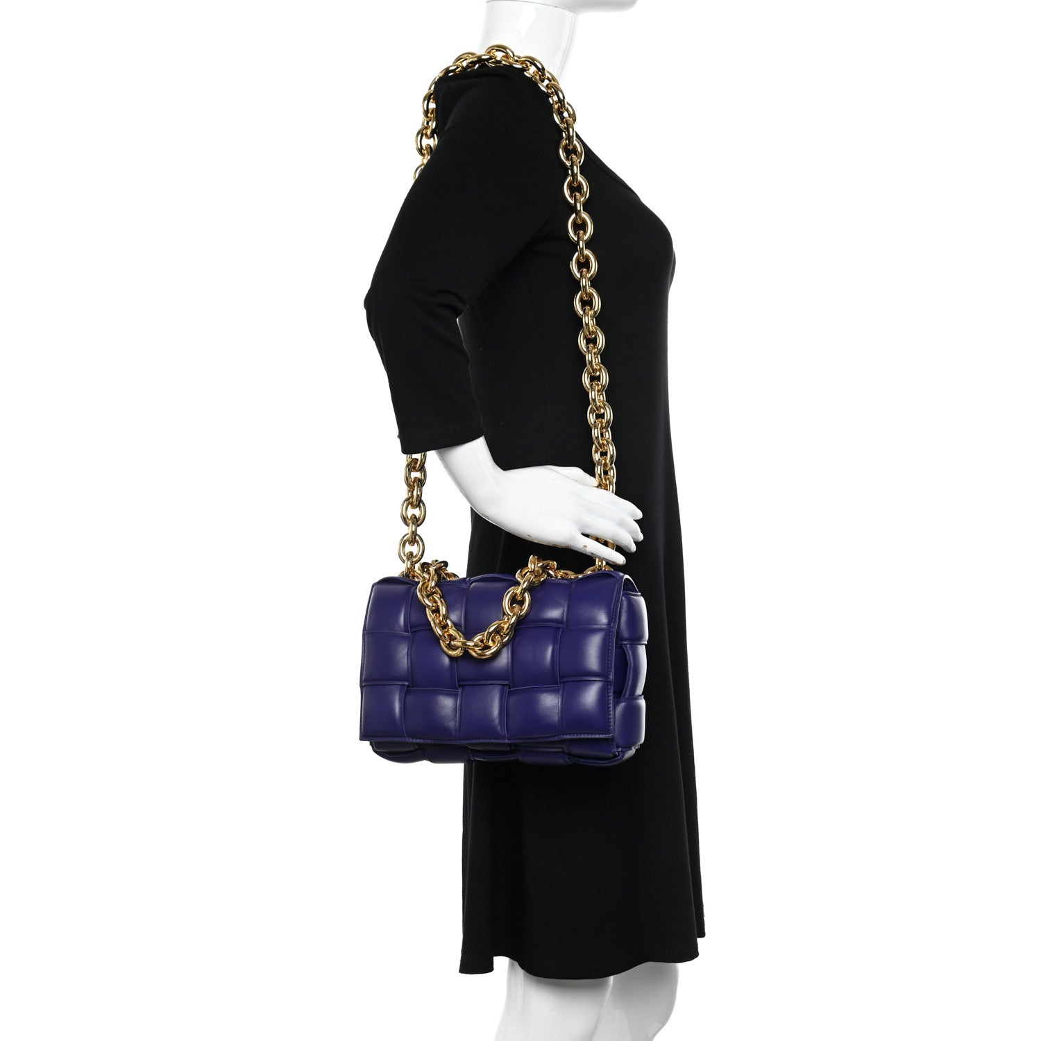 Bottega Veneta Lambskin Maxi Intreccio Padded Chain Cassette Crossbody Bag Unicorn 2 of 11