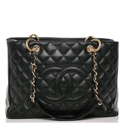 Chanel Caviar Quilted Grand Shopping Tote GST Black 1 of 8