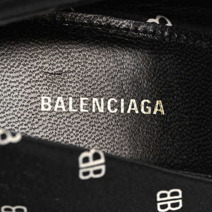Balenciaga Crepe Satin BB Allover Logo Knife 100mm Pumps 36 Black 9 of 10