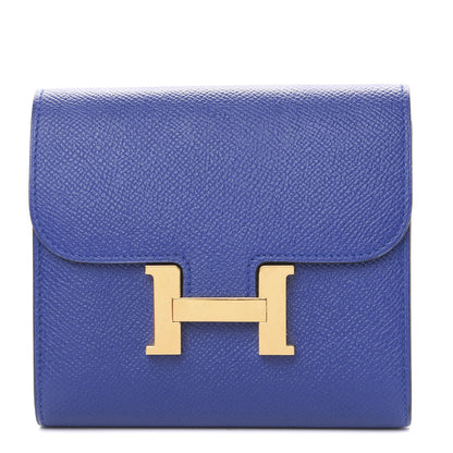 Hermes Epsom Constance Short Wallet Bleu Electrique 1 of 7