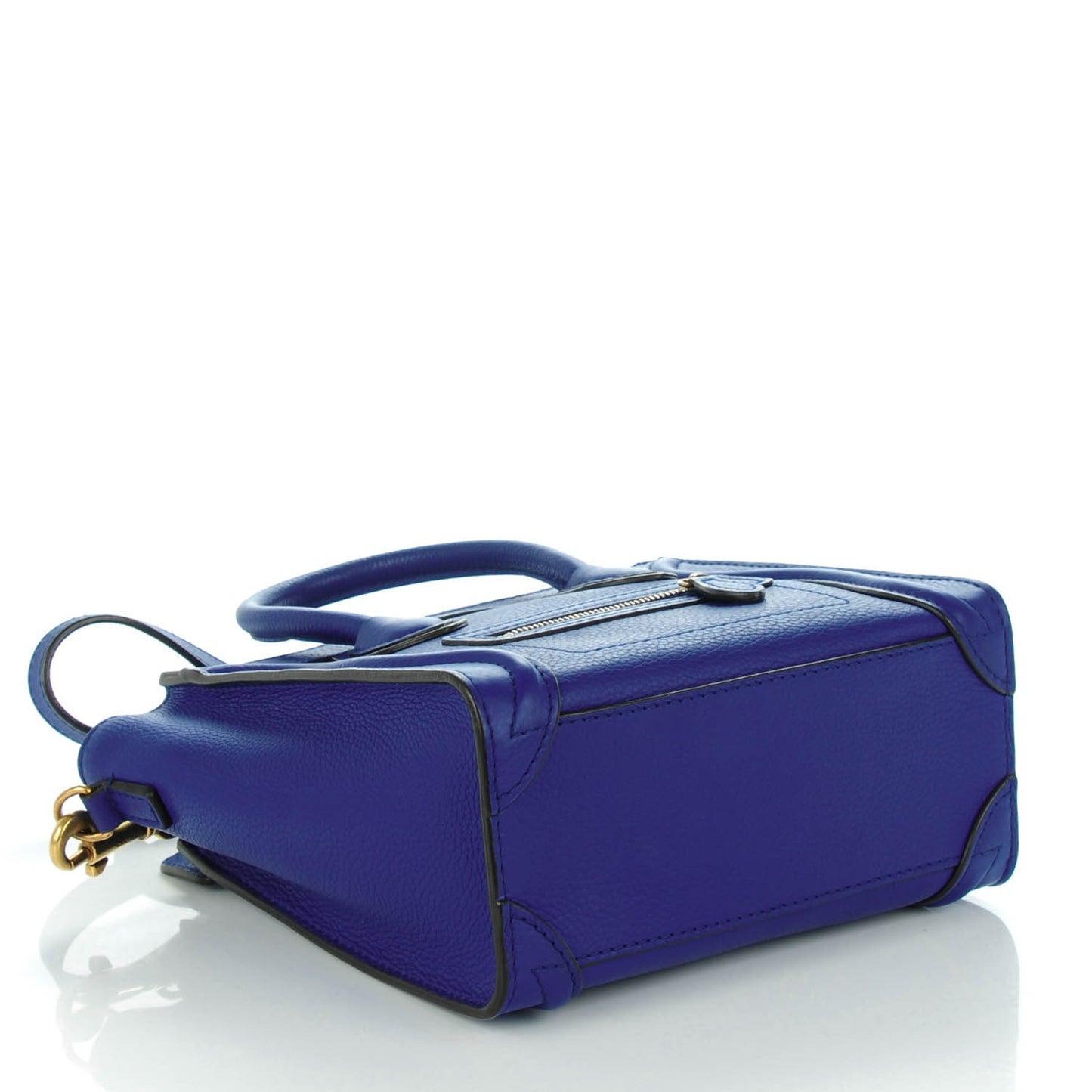 Drummed Calfskin Nano Luggage Indigo