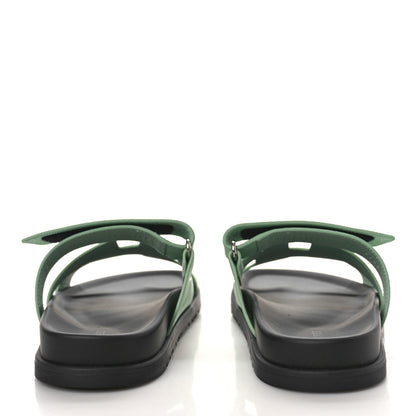 Hermes Epsom Womens Chypre Sandals 39 Vert Jade 5 of 10
