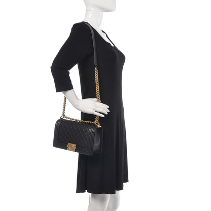Chanel Caviar Quilted Medium Boy Flap Black 2 of 9