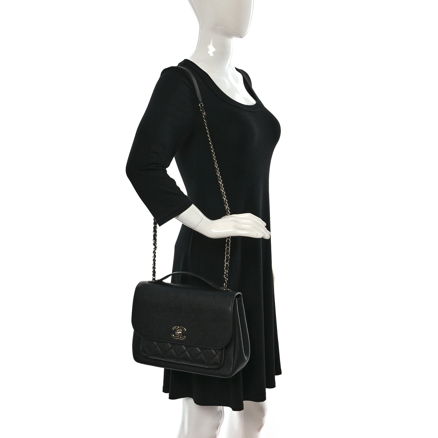 Chanel Caviar Quilted Large Business Affinity Flap Black 2 of 11