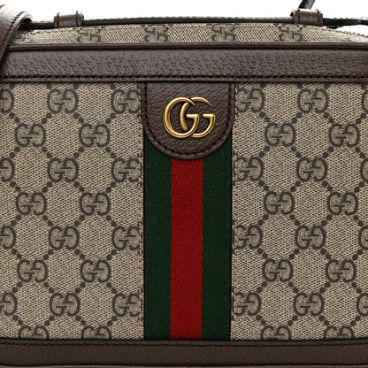 Gucci GG Supreme Monogram Web Small Ophidia Top Handle Shoulder Bag Brown 7 of 9