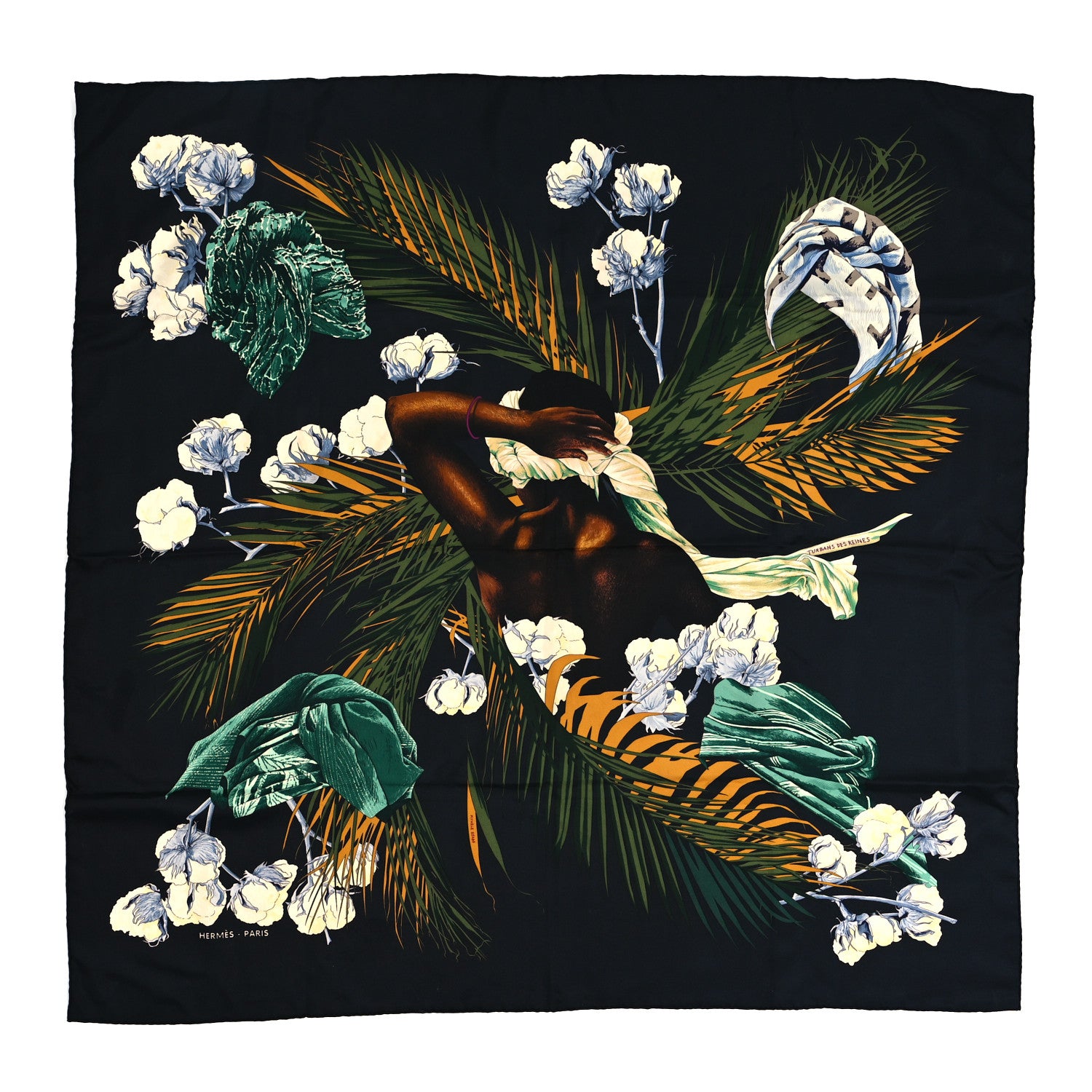 Hermes Silk Turbans des Reines Scarf 90 1 of 4