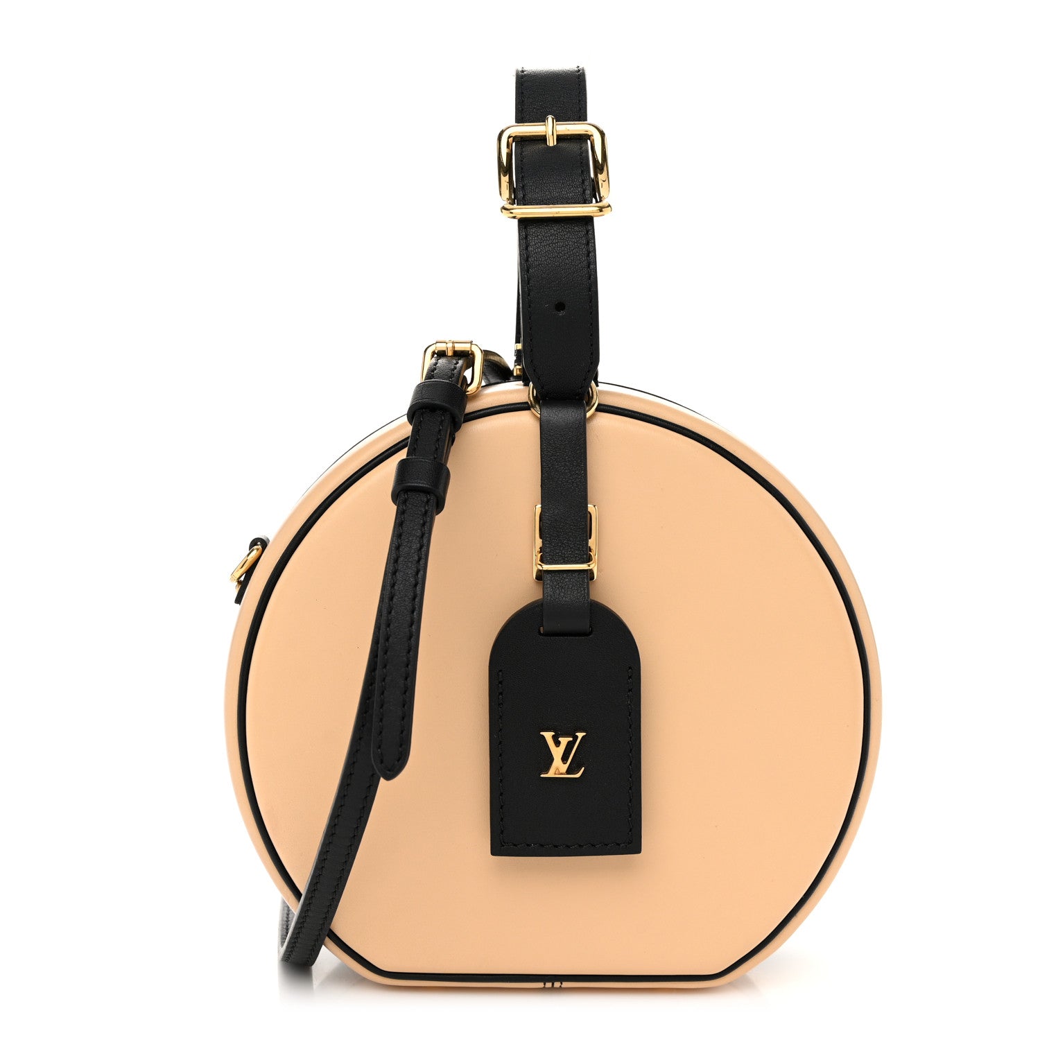 Louis Vuitton Calfskin Petite Boite Chapeau Black Beige 1 of 8