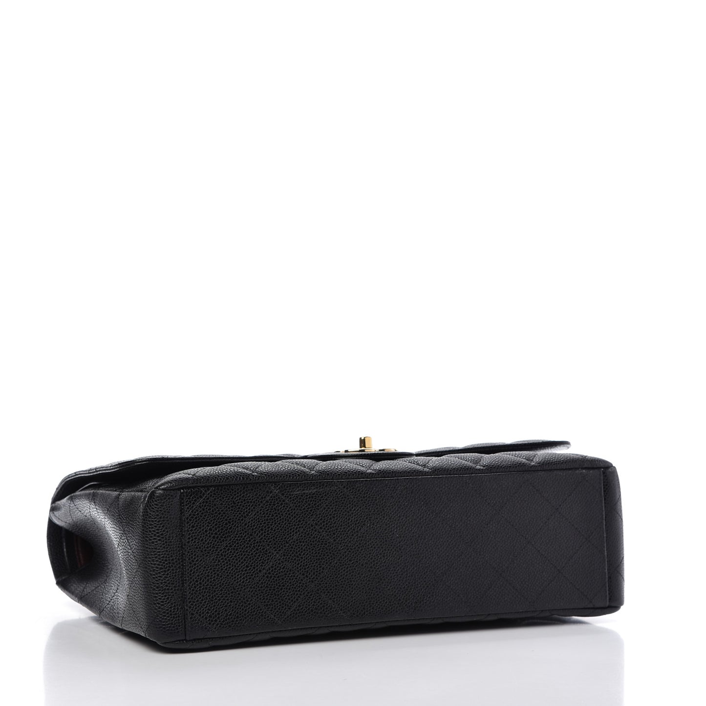 Caviar Quilted Maxi Double Flap Black
