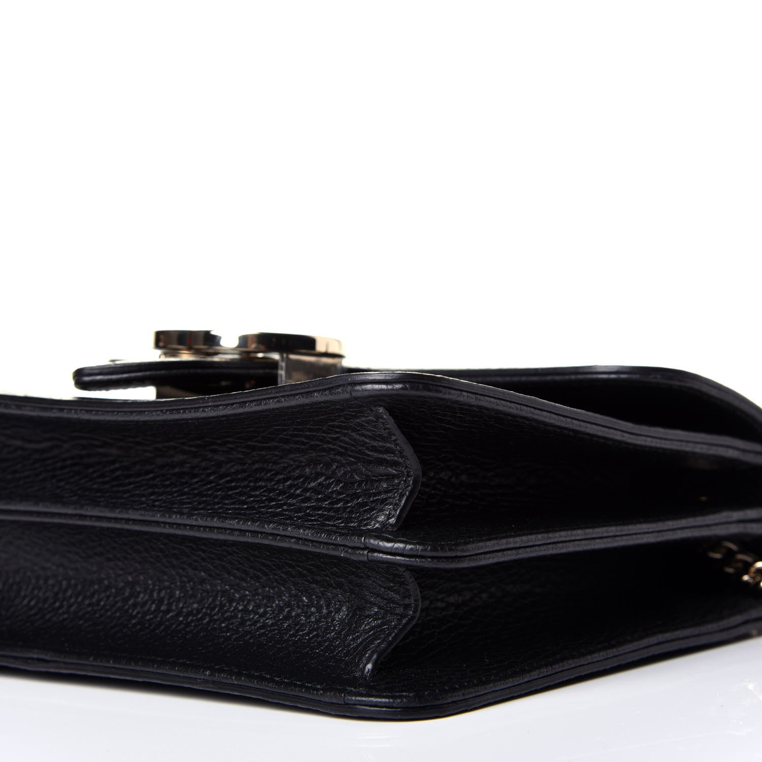 Gucci Dollar Calfskin Small Interlocking G Shoulder Bag Black 9 of 9