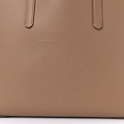 Burberry Calfskin TB Motif Embossed Medium Tote Camel 14 of 17