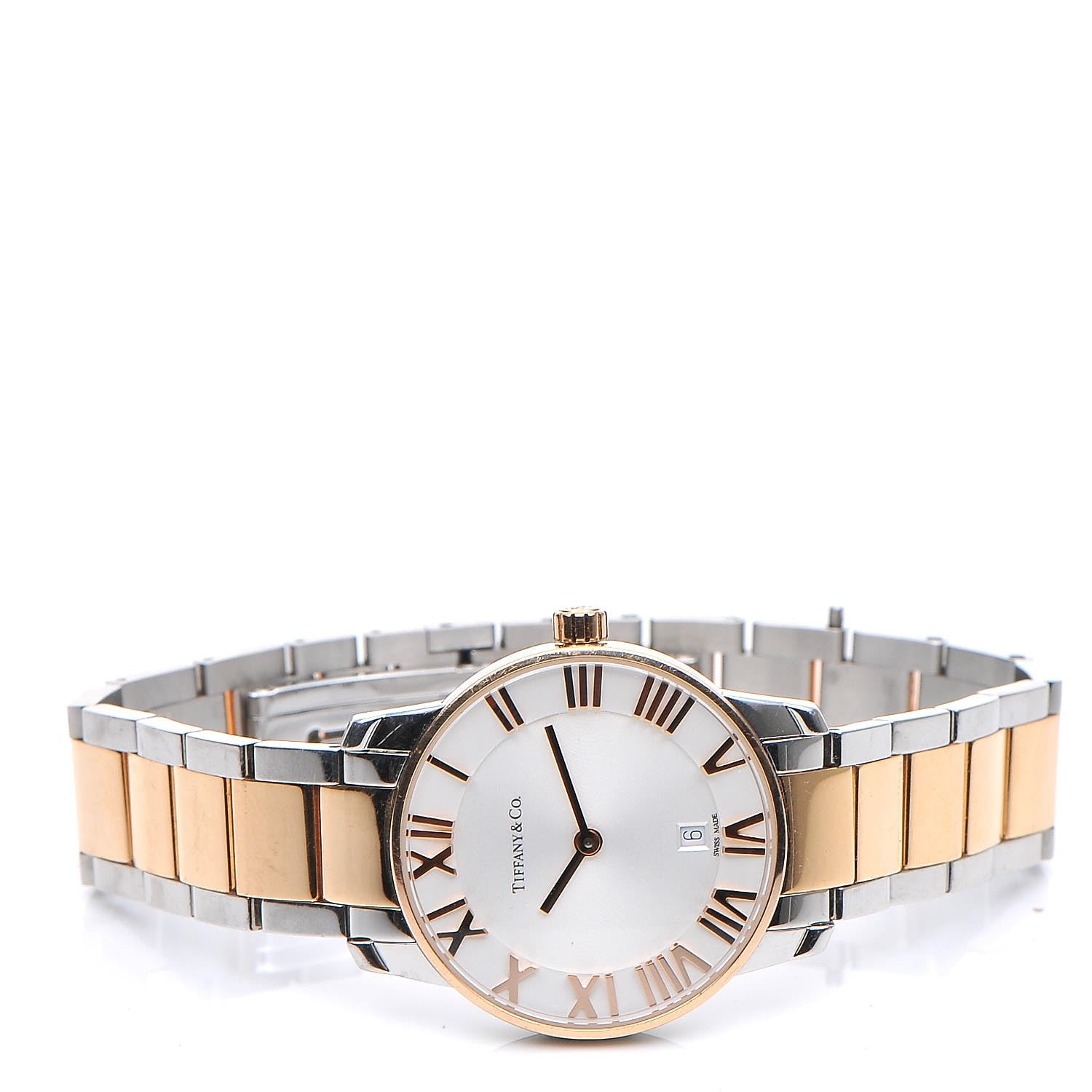 Tiffany Stainless Steel 18K Rose Gold 29mm Atlas 2-Hand Quartz Watch 3 of 8