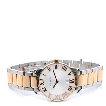 Tiffany Stainless Steel 18K Rose Gold 29mm Atlas 2-Hand Quartz Watch 3 of 8