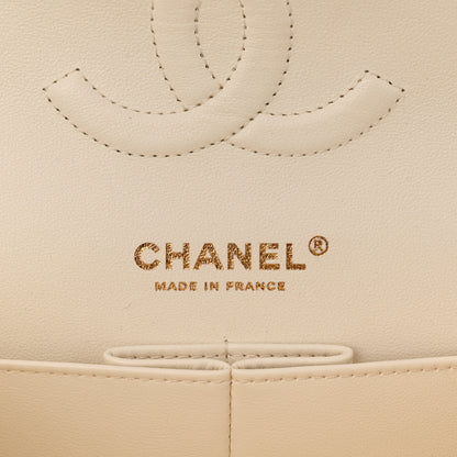Chanel Caviar Quilted Medium Double Flap White 6 of 10