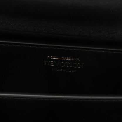 Dolce & Gabbana DOLCE GABBANA Lambskin Mini Devotion Crossbody Bag Black 6 of 9