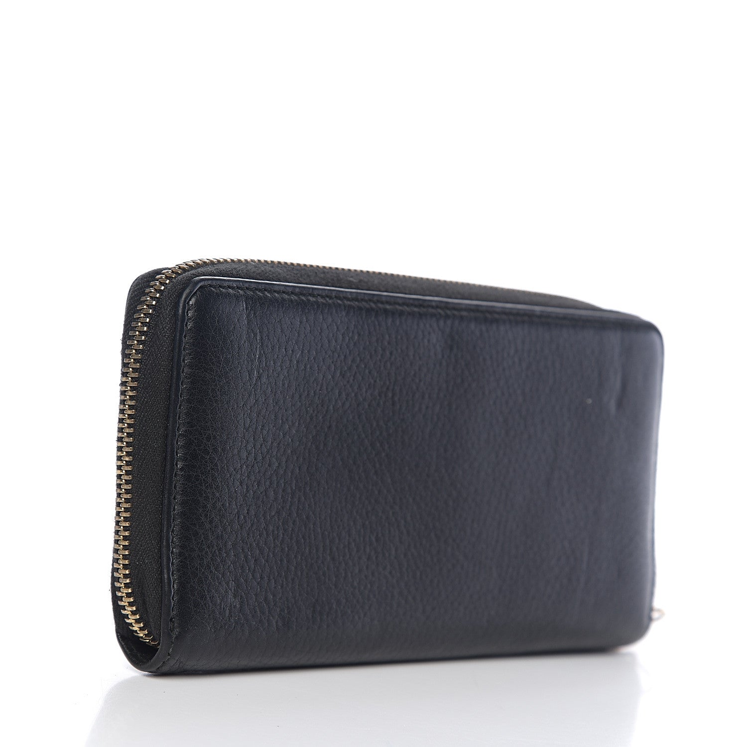 Gucci Pebbled Calfskin Soho Zip Around Wallet Black 2 of 6