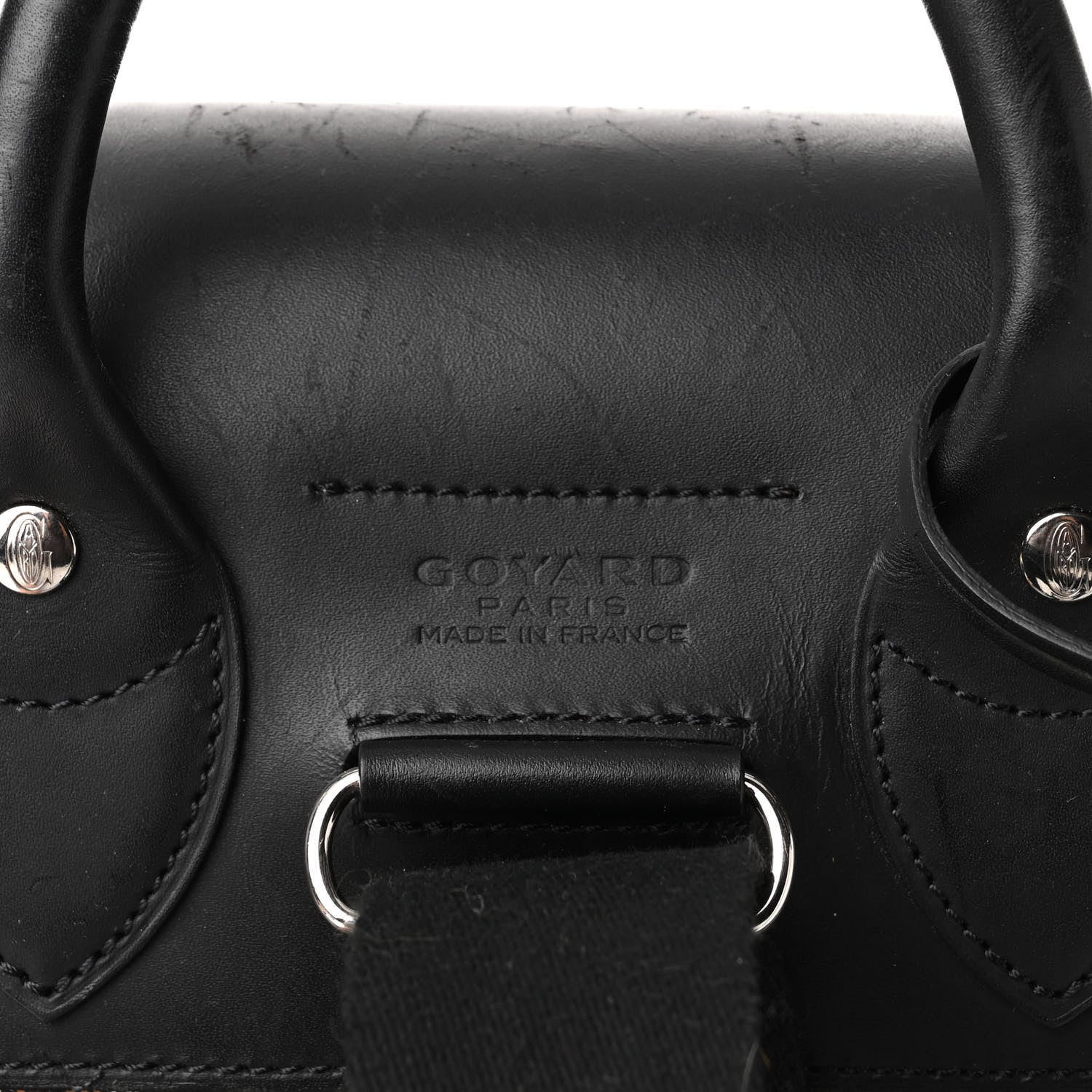 Goyard Goyardine Calfskin Alpin MM Backpack Black 6 of 11