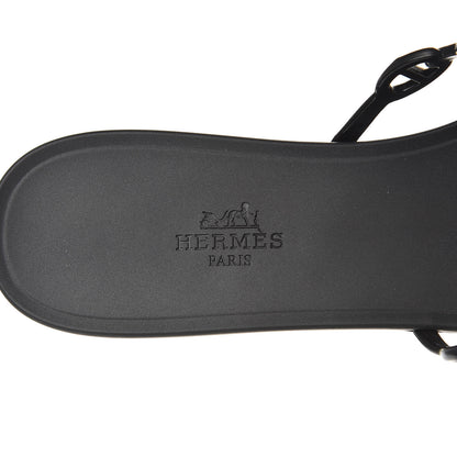Hermes Rubber Chaine d'Ancre Rivage Sandals 40 Black 6 of 7