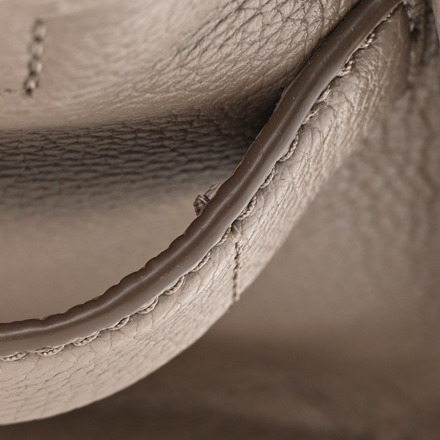 Grained Calfskin Mini The Tote Bag Cement