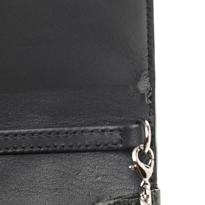 Christian Dior Metallic Patent Micro-Cannage Diorama Wallet on Chain Pouch Onyx Black 11 of 15