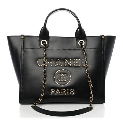 Chanel Caviar Small Studded Deauville Tote Black 1 of 11