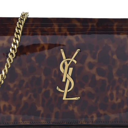 Saint Laurent Patent Monogram Chain Wallet Tortoiseshell 9 of 9