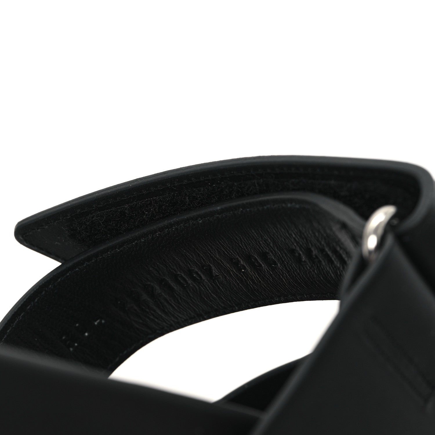 Hermes Calfskin Womens Chypre Sandals 38.5 Black 9 of 10