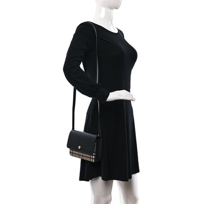 Burberry Calfskin Vintage Check New Hampshire Bag Black 2 of 11