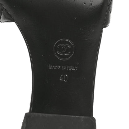 Chanel Lambskin Quilted Mules 40 Black 8 of 10
