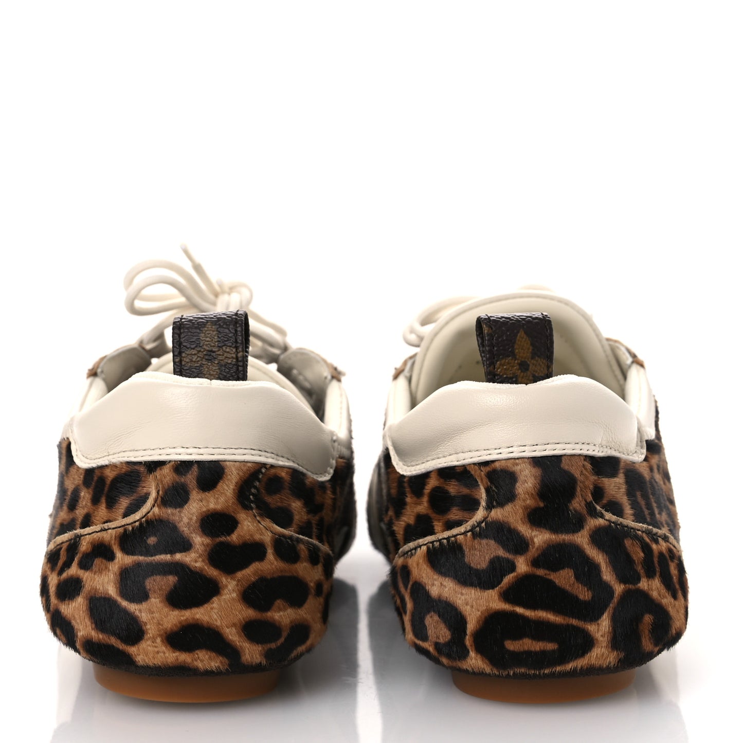 Calfskin Pony Hair Leopard LV Sneakerina 41 Brown