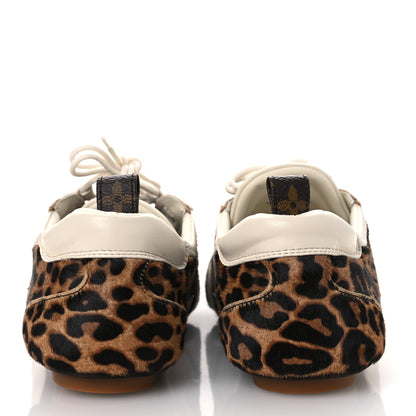 Louis Vuitton Calfskin Pony Hair Leopard LV Sneakerina 41 Brown 6 of 12