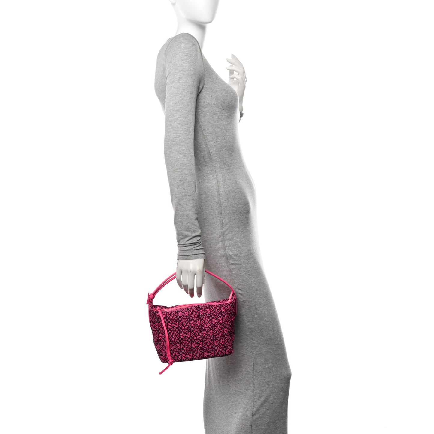Jacquard Anagram Calfskin Small Cubi Bag Pink