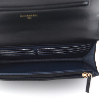 Chanel Lambskin Plexi Quilted Wallet On Chain WOC Black 4 of 8
