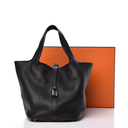 Hermes Taurillon Clemence Picotin Lock 26 MM Black 11 of 11