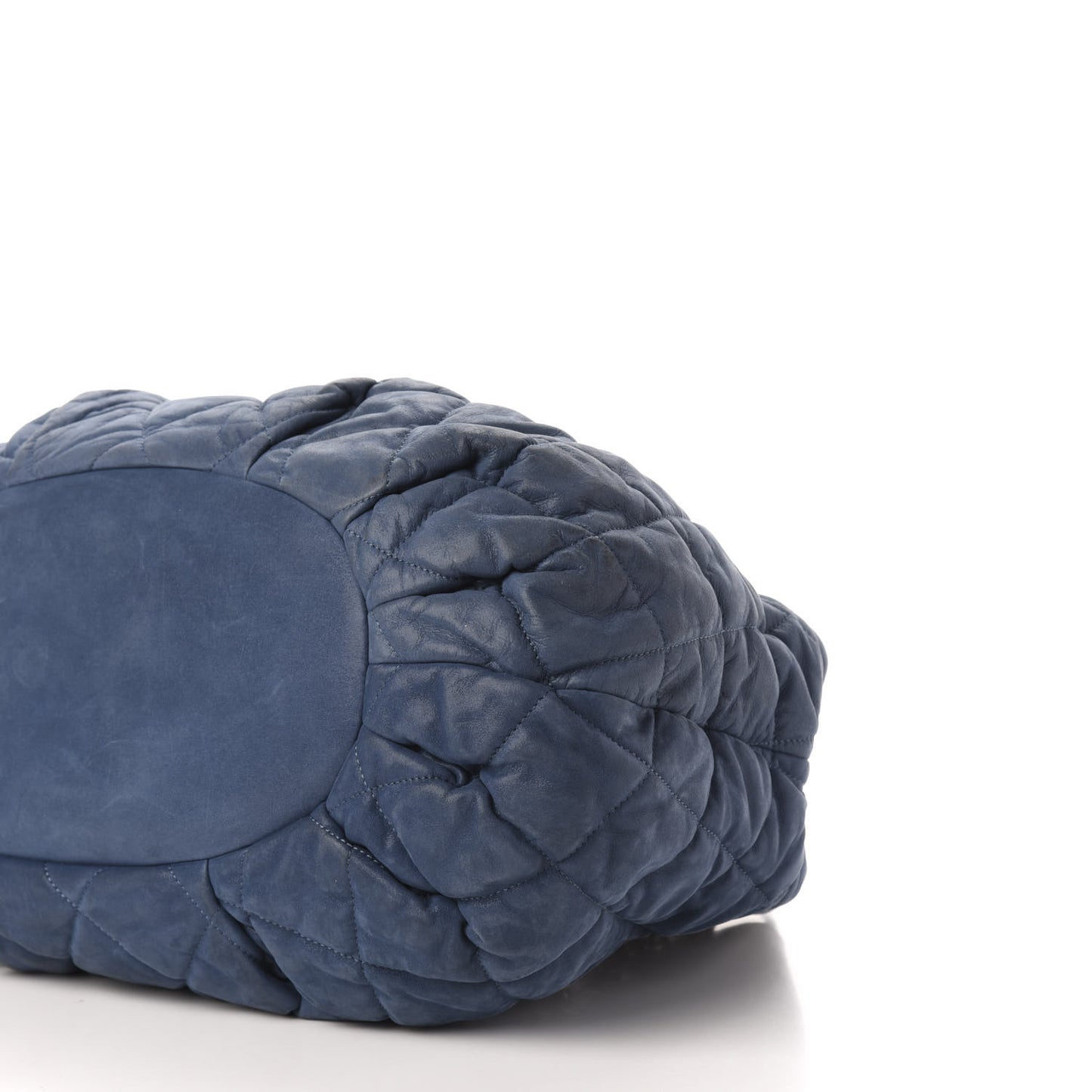 Iridescent Calfskin Quilted Large In The Mix Tote Navy