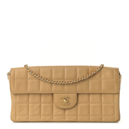 Chanel Lambskin East West Chocolate Bar Flap Beige 1 of 16