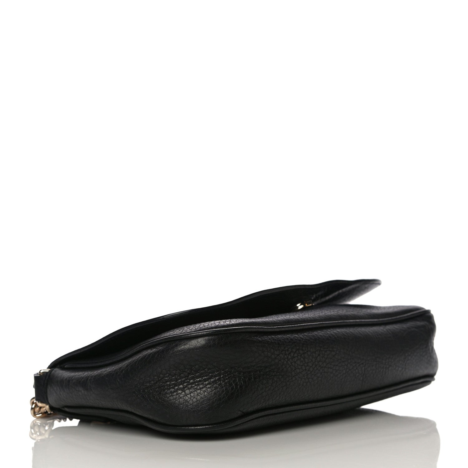 Gucci Pebbled Calfskin Medium Soho Flap Crossbody Black 4 of 21