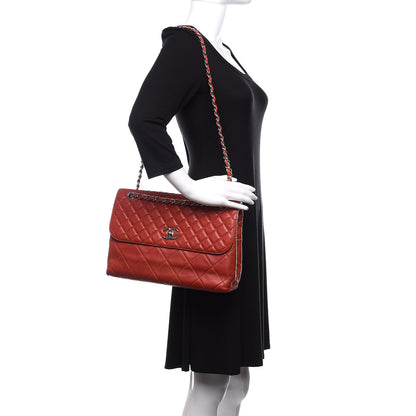 Chanel Calfskin Quilted In the Business Flap Bag Red 2 of 13