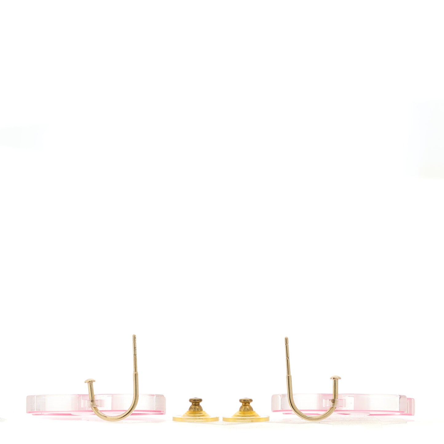 Lucite CC Drop Earrings Pink
