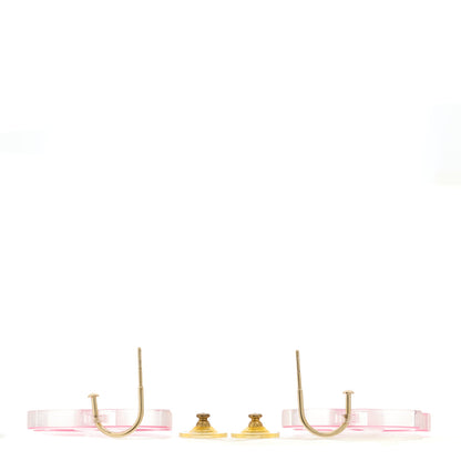 Chanel Lucite CC Drop Earrings Pink 3 of 5
