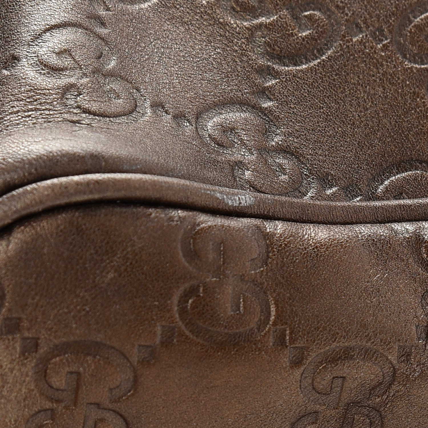 Gucci Metallic Guccissima Medium Sukey Tote Bronze 11 of 11