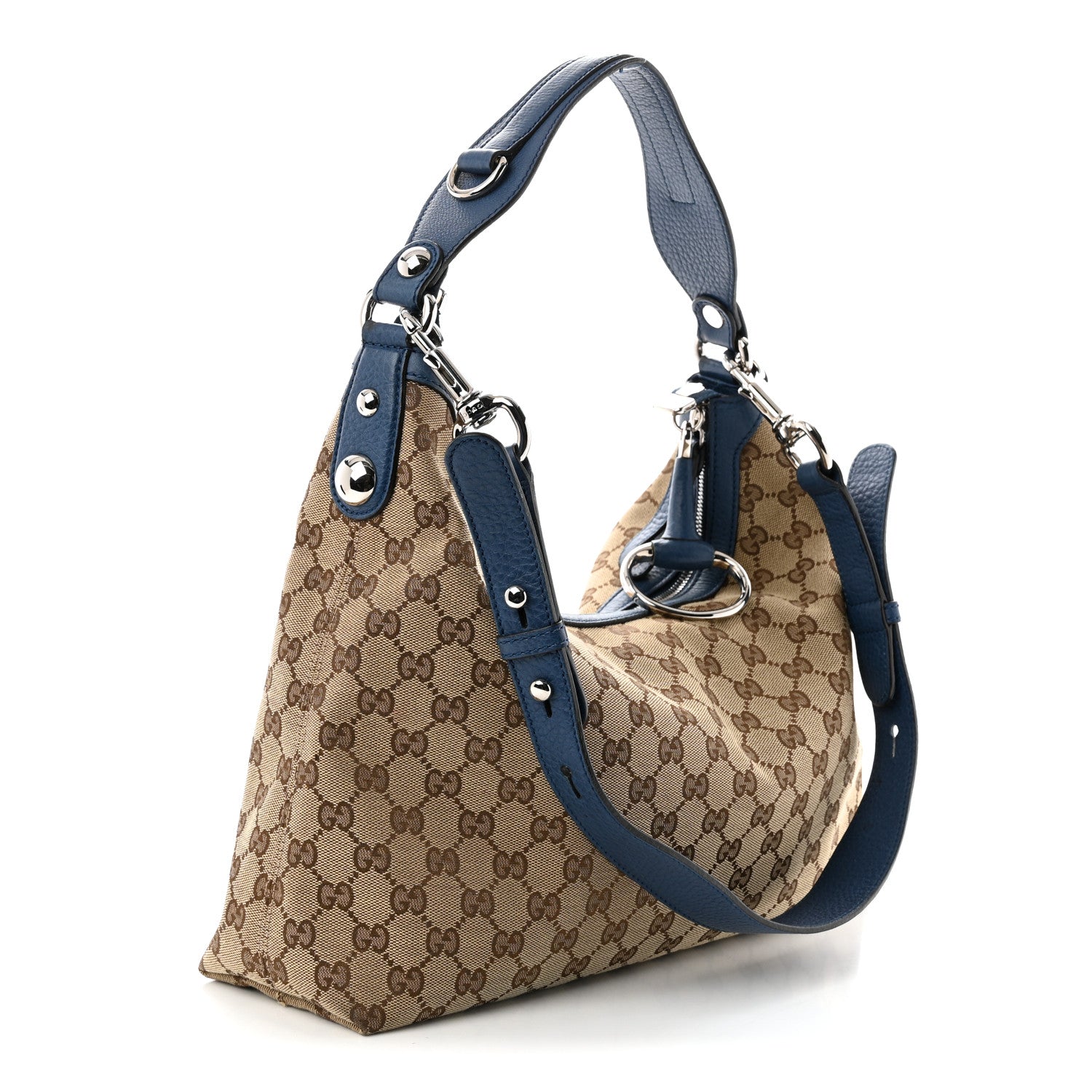 Gucci Monogram Medium Icon Bit Hobo Turquoise 3 of 11