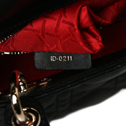 Christian Dior Lambskin Cannage Mini Lady Dior Black 7 of 14